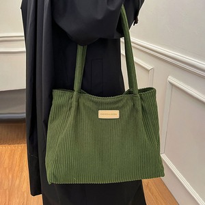 トートバッグ コーデュロイ レディース 韓国 春秋冬 大容量 軽量 A4 通勤 通学 学生 大人 カジュアル シンプル おしゃれ 柔らかい 肩掛けバッグ 大人可愛い 大人女子