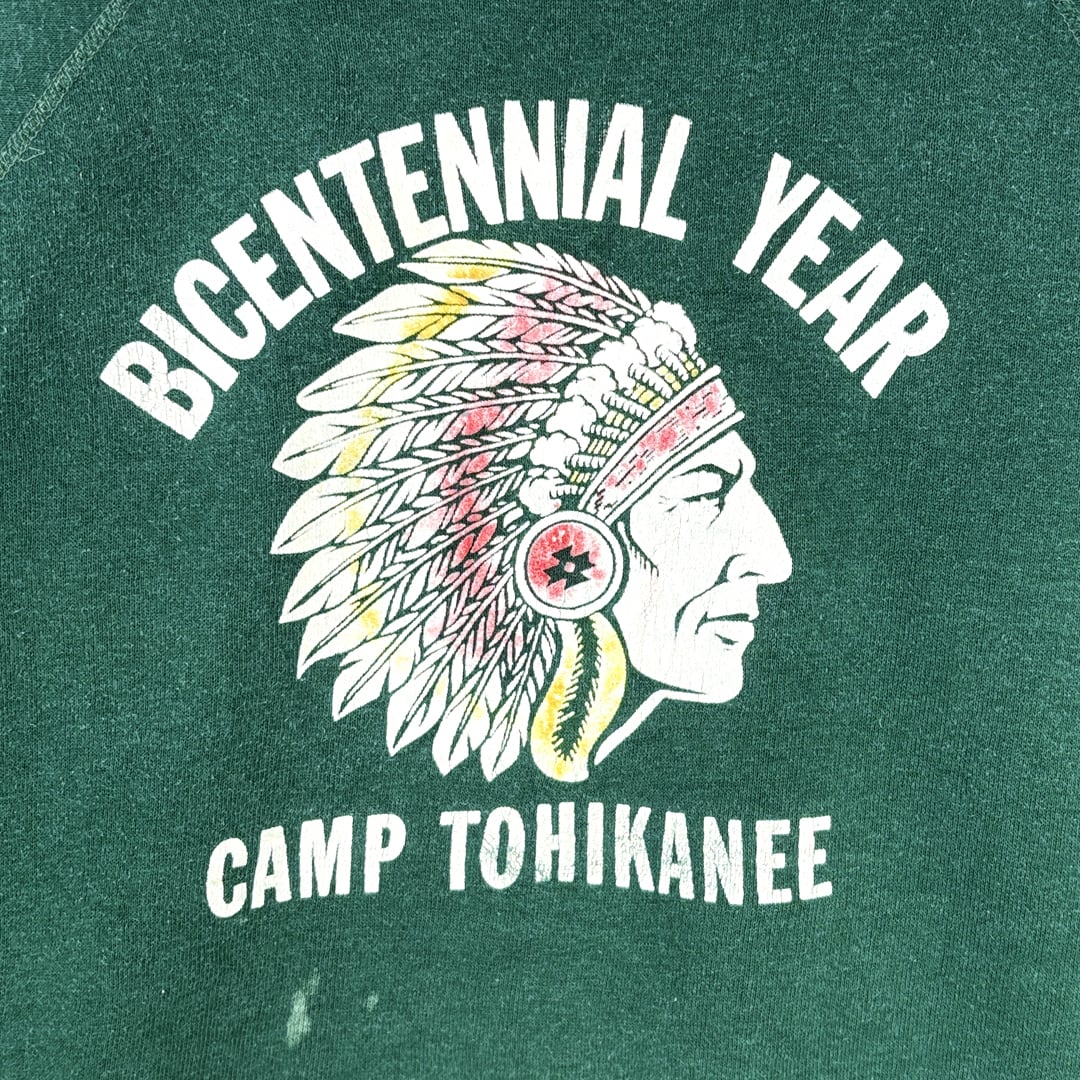 70s インディアンヘッド カラーフロッキー ヴィンテージスウェット