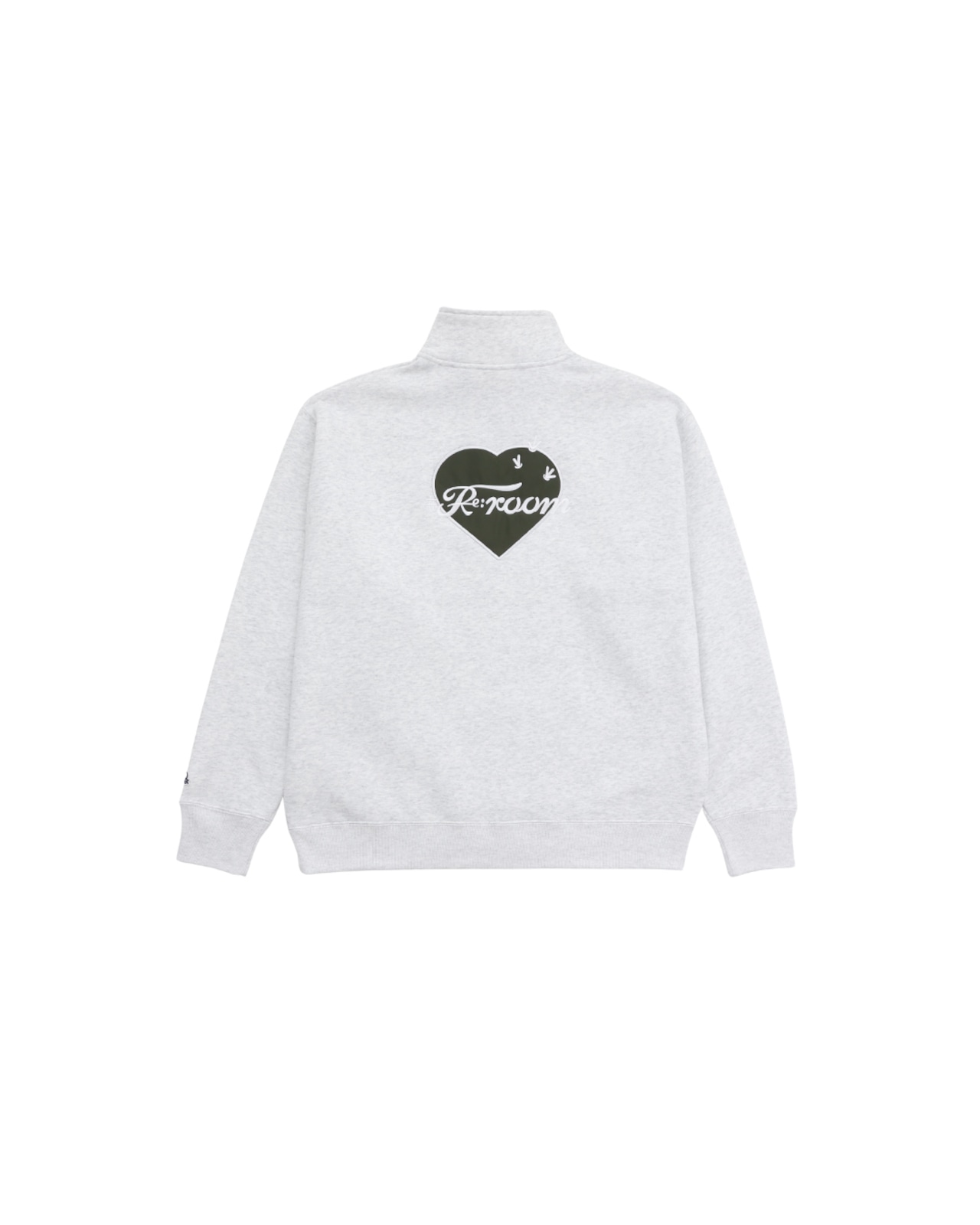 【#Re:room】Rrm HEART EMBROIDERY BIG HALF ZIP［REC875］