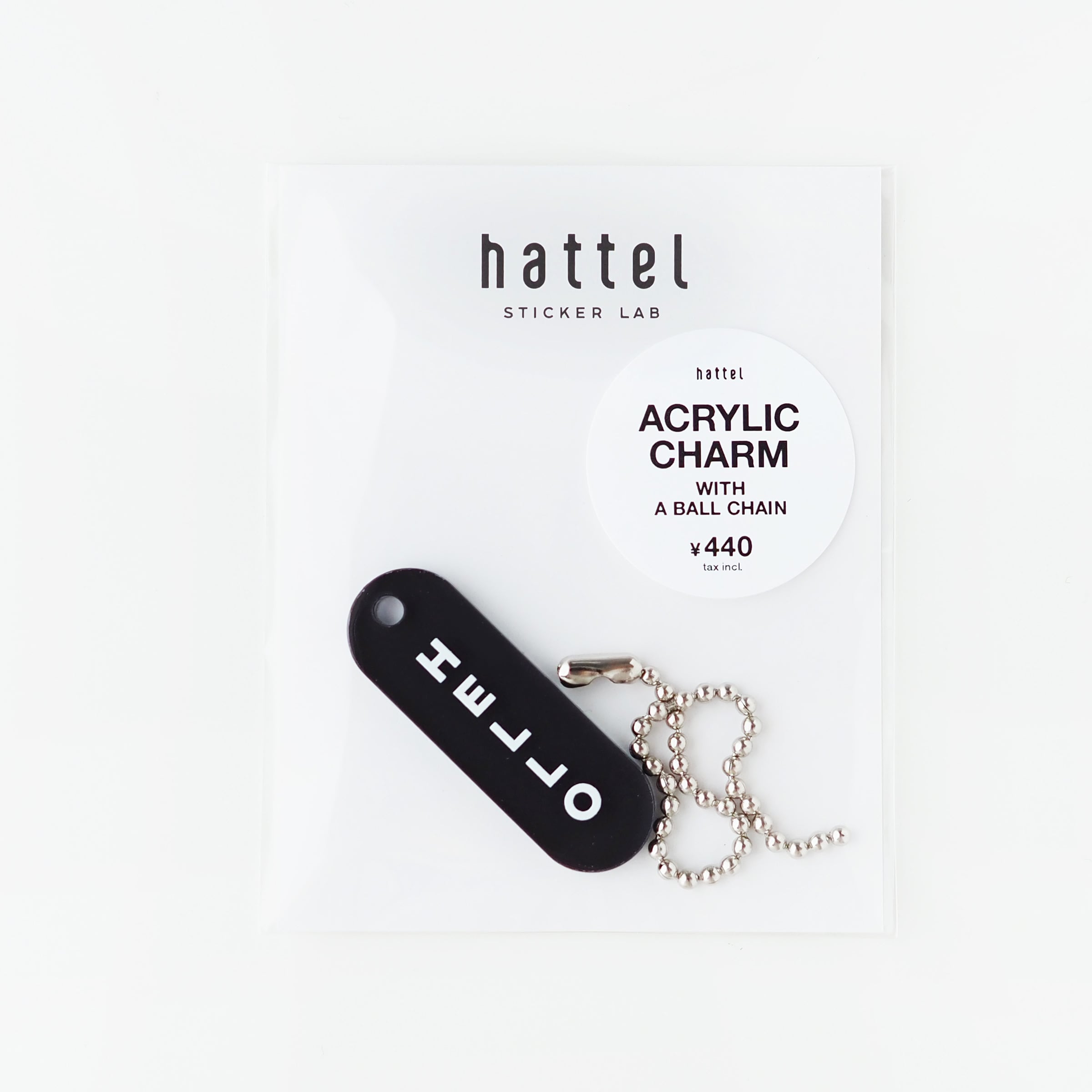 MINI HELLO｜モノクロ｜アクリルチャーム｜hattel | ASANEL