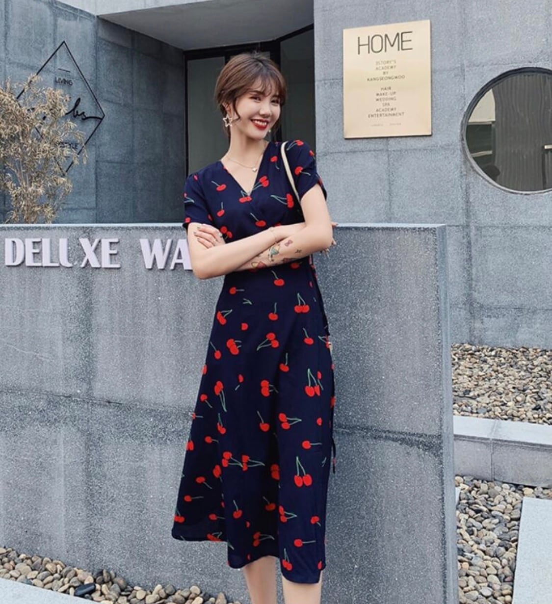 チェリー柄ワンピース Peony Coco