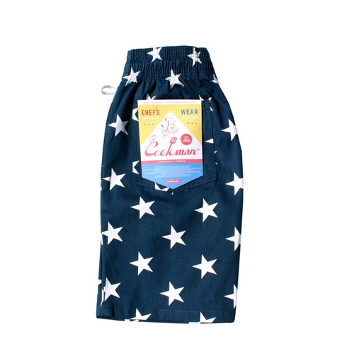 COOKMAN (クックマン) Chef Short Pants Star (シェフショートパンツ スター ) ネイビー  231-83994