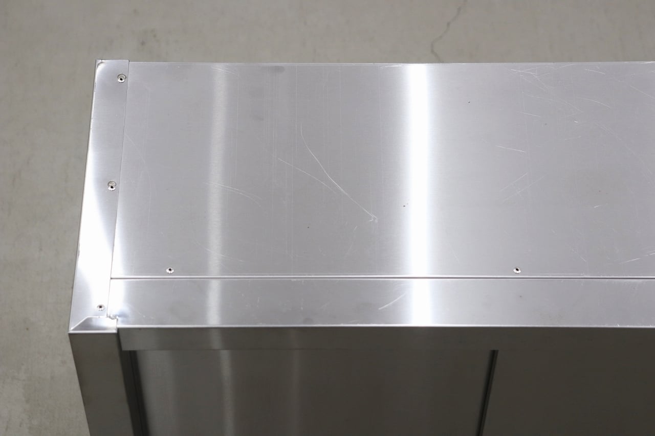 沼津店】ステンレス サイドボード 収納 キャビネット 食器棚 本棚