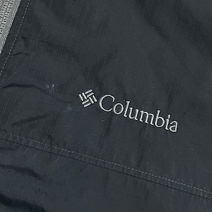 Columbia ナイロンジャケット ライトアウター ジップアップ フルジップ 刺繍 ワンポイントロゴ XL ビッグサイズ 撥水 パッカブル アウトドア コロンビア  us古着