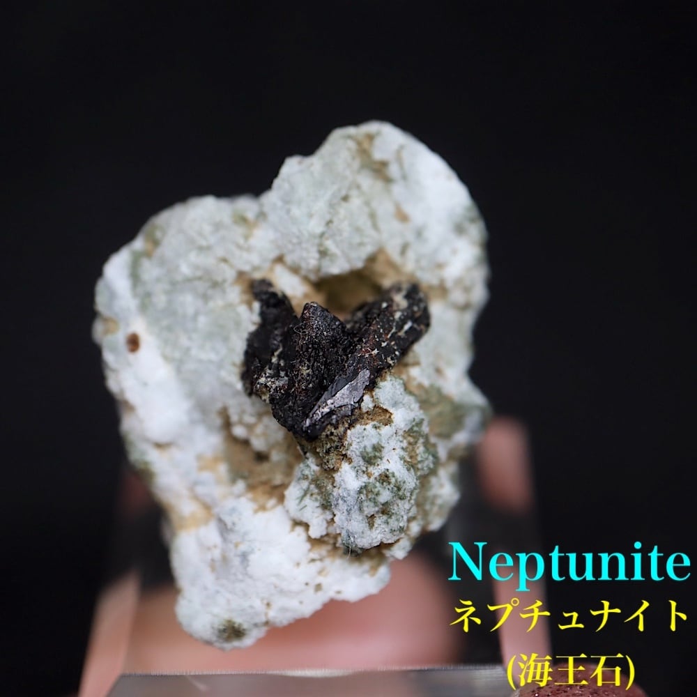 ネプチュナイト 海王石 母岩付き 12.2g BN279 鉱物 天然石 パワーストーン