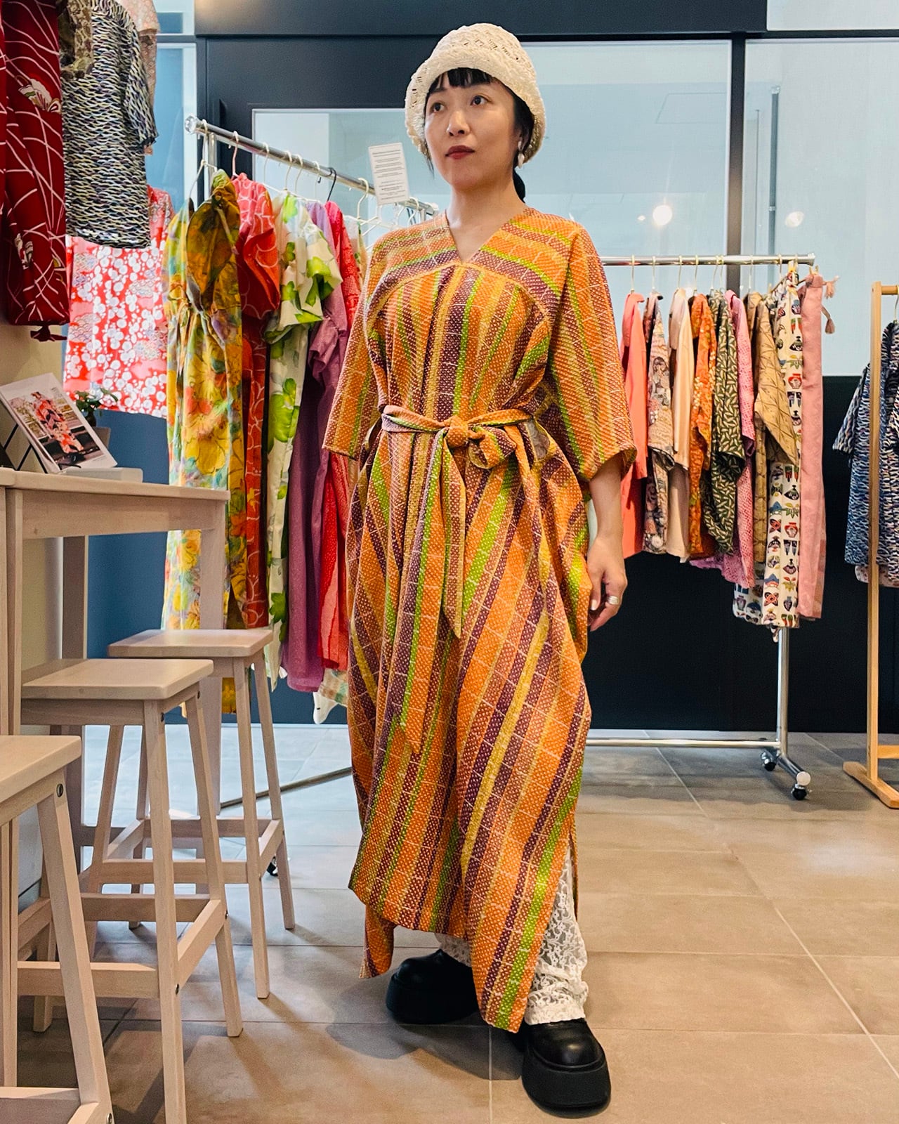 One-piece dress | HARUNA Kimono Re Clothes.Tokyo NADRE Vintage