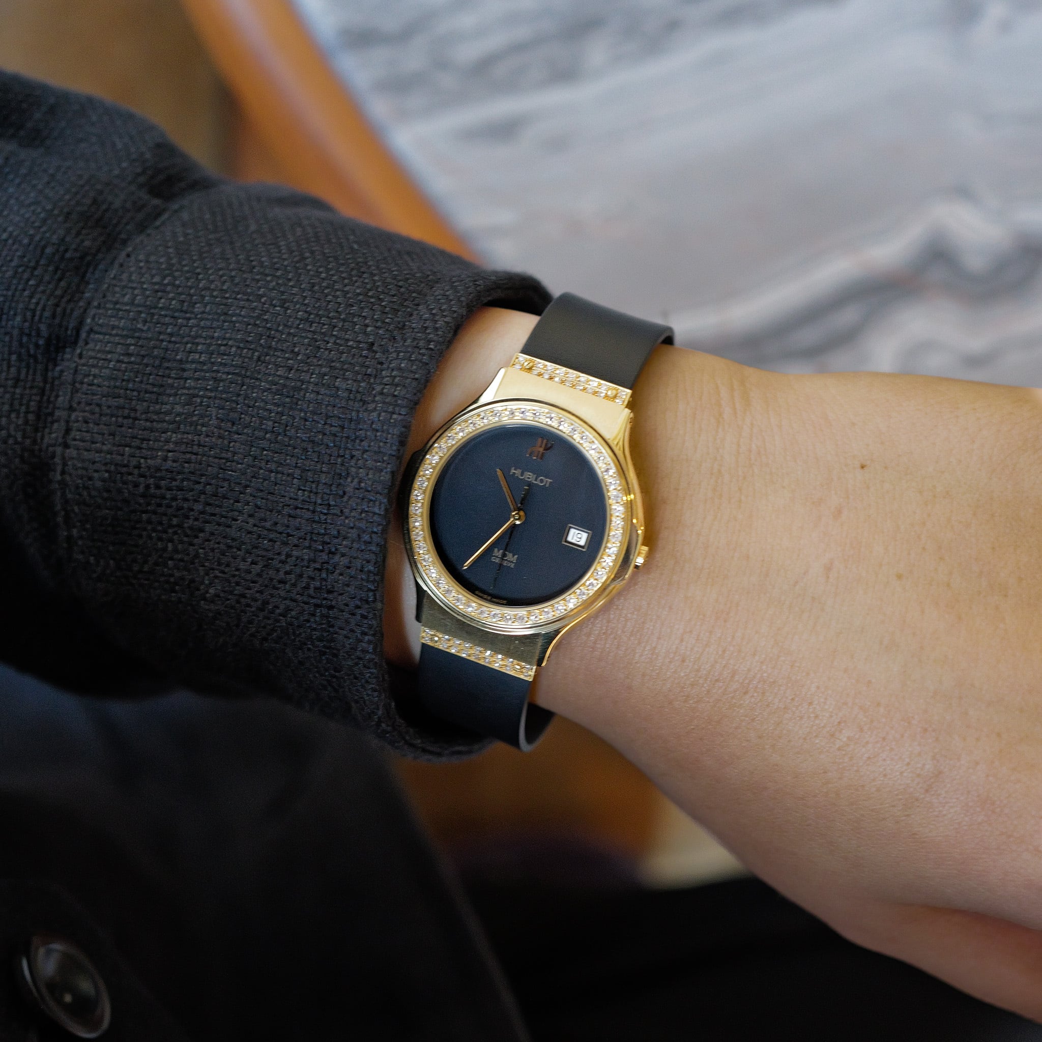 HUBLOT/ウブロ MDM K18コンビ GMT 自動巻