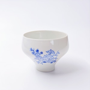 染付菊の絵三昧碗/Sanmaiwan, blue and white chrysanthemum