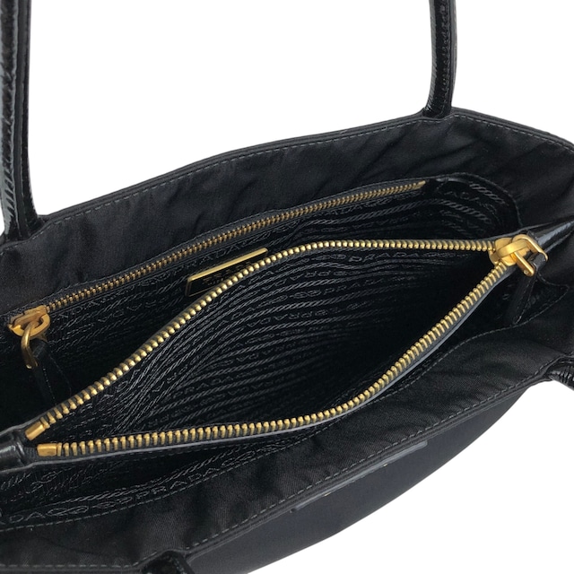 PRADA プラダ ハンドバッグ ブラック トライアングルロゴ ナイロン トートバッグ vintage ヴィンテージ オールド 3j825h