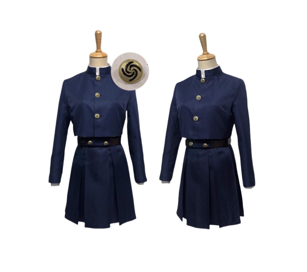 HO002【呪術廻戦】釘崎野薔薇 くぎさきのばら 風 コスプレ 衣装セット ウィッグ・ハンマー・釘・藁人形付き ハロウィン 仮装 イベント用 男女兼用