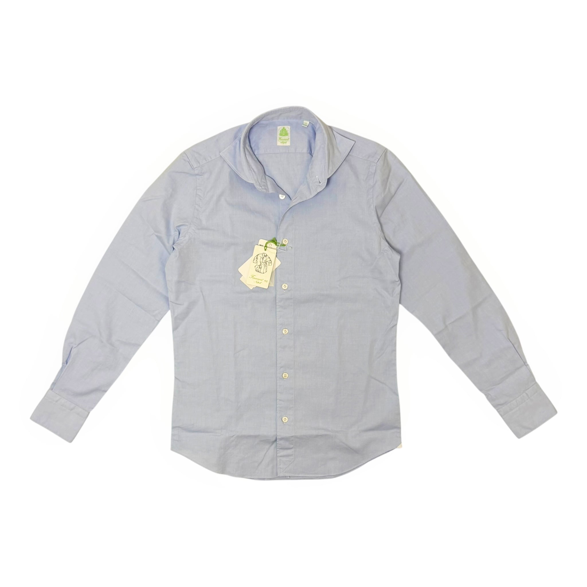 FINAMORE(フィナモレ) Cotton Pinpoint Oxford Shirt"SIMONE"(C0217)/SAX