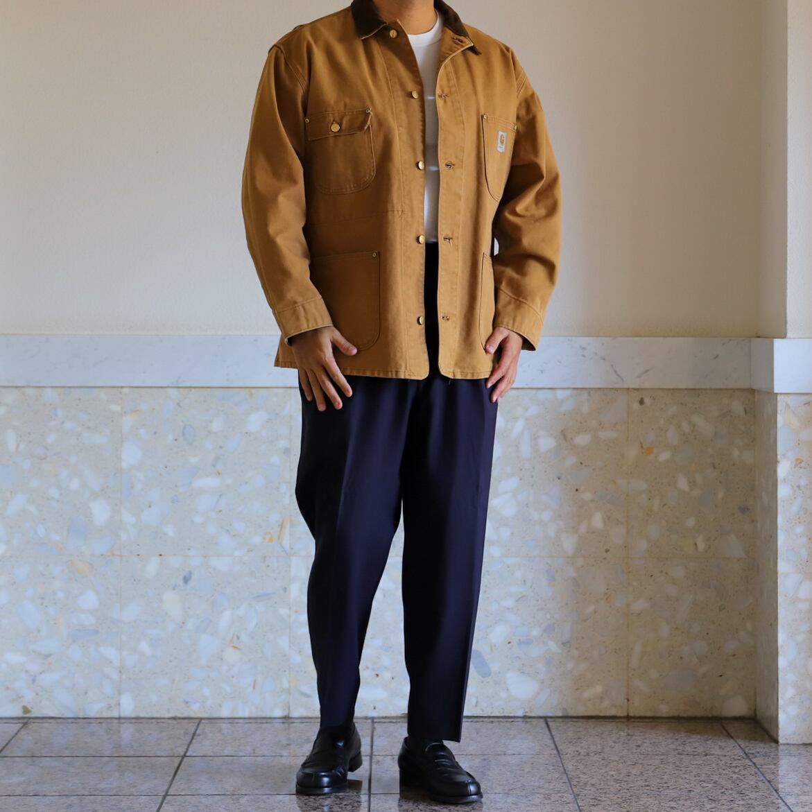 【本日限定特価】70s Carhartt USA製 3rdタイプ 44 極美品】70s Carhartt special vintage coverall jacket size48 Big