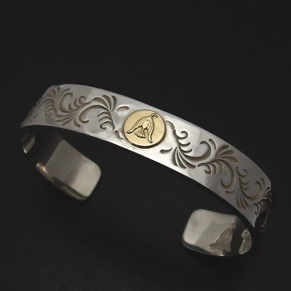 FIRST-ARROW'S シルバーバングル 唐草 8mm幅 B-46 | ブレスレット
