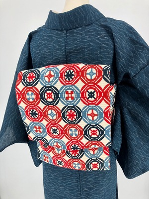 名古屋帯 なごや帯 開き仕立て 夏帯 中古 リサイクル帯 帯 おうち着物 リサイクル着物 きもの 着物 kimono