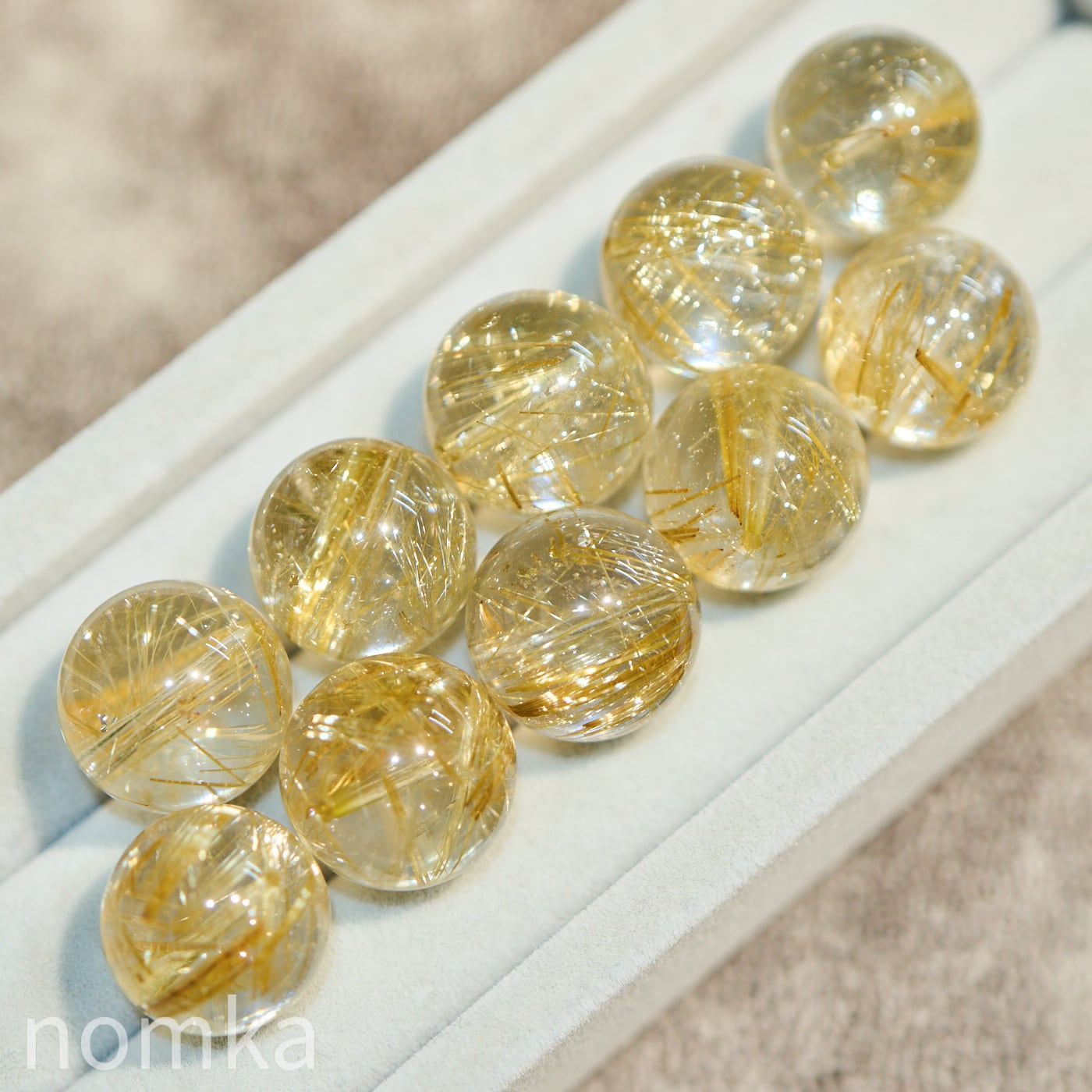 ルチルクォーツ【14mm/AAA/ブラジル産】ビーズ／一粒売り | nomka