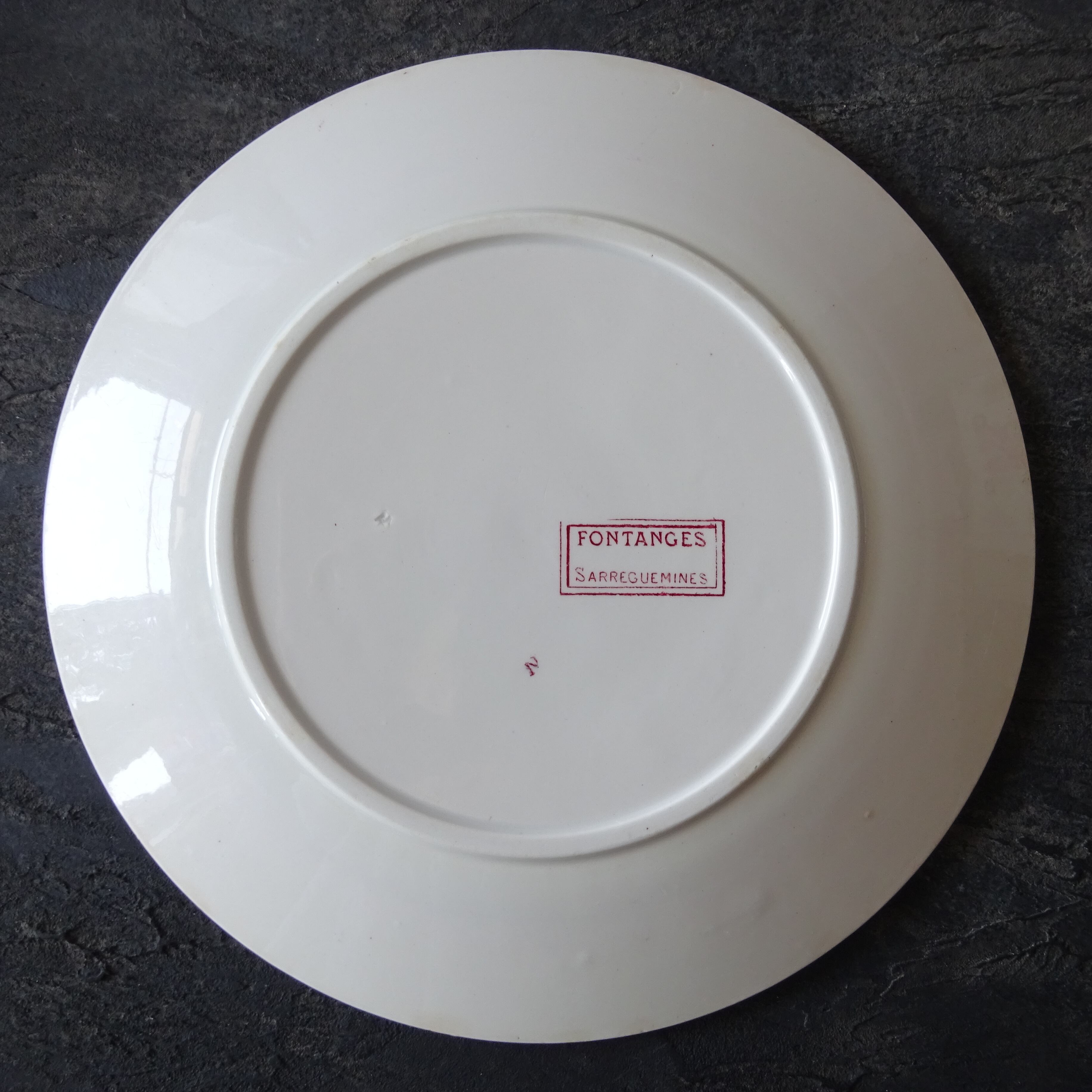 Sarreguemines＊modèle《FONTANGES》assiette plate (B)