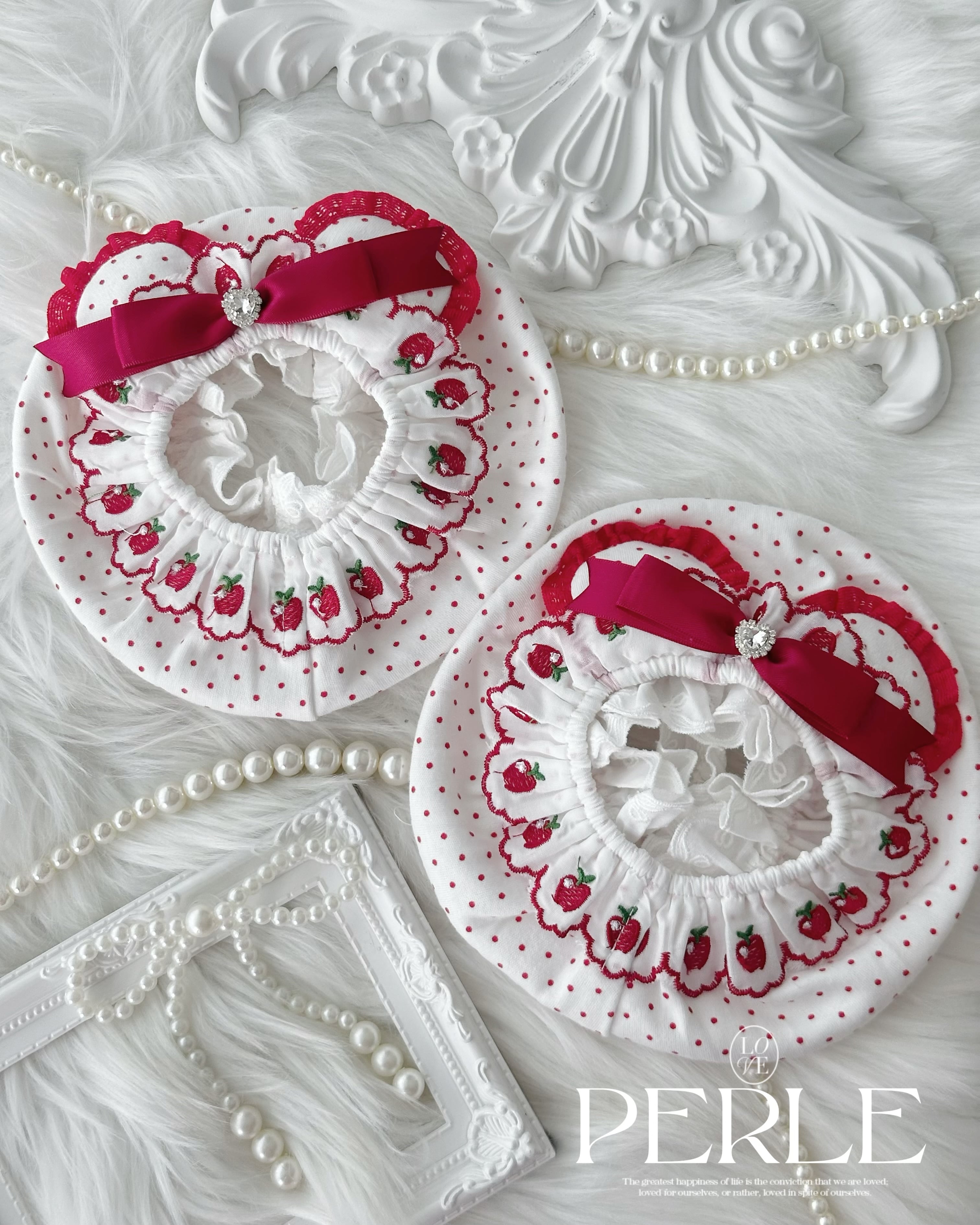 Strawberry dotくまみみ♡スヌード