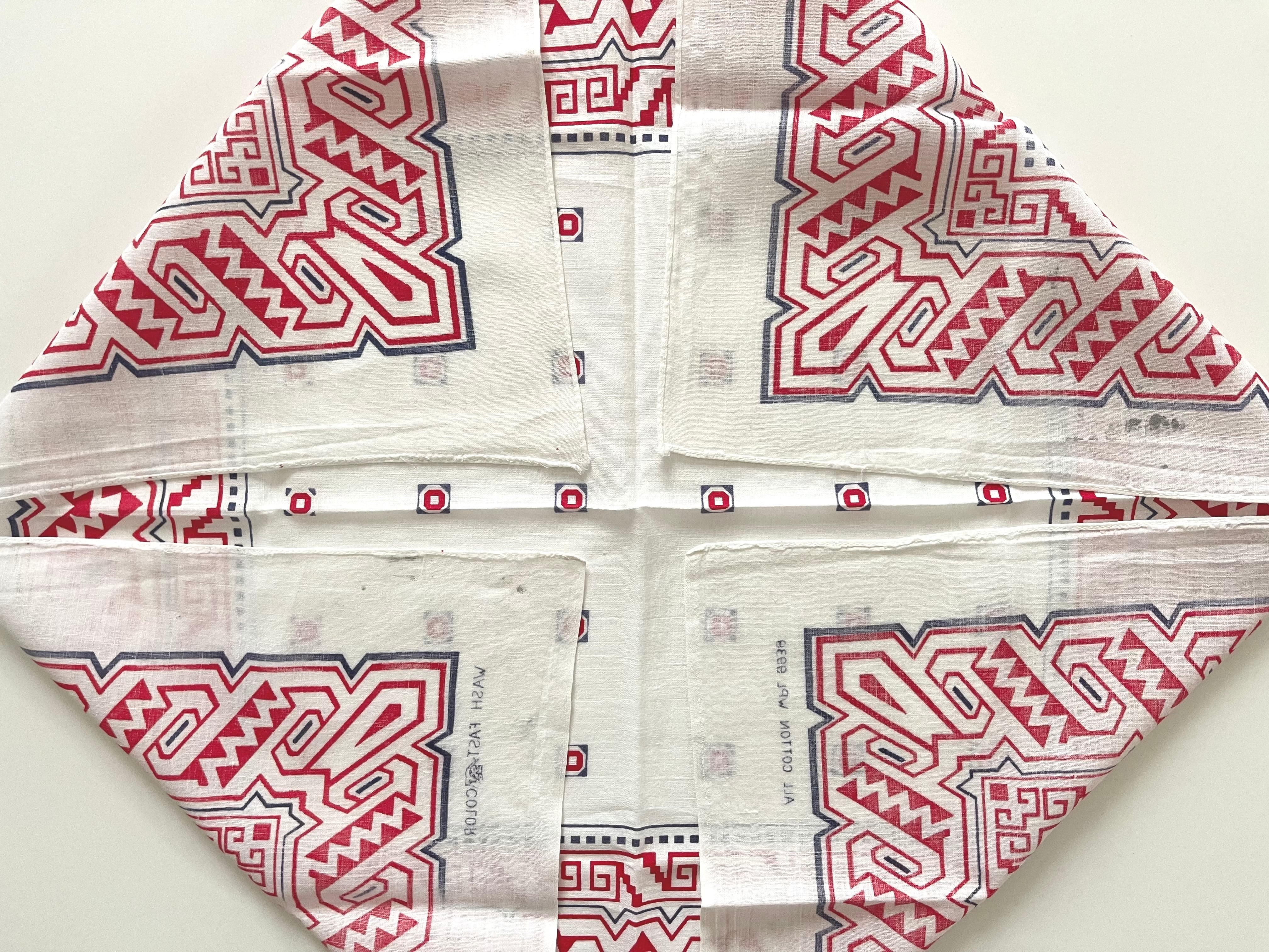 50s アイゼンハワー大統領　デカ象　大判バンダナ　ビンテージFASTCOLOR 50s大判バンダナ アイゼンハワー大統領 デカ象 ビンテージ FASTCOLOR