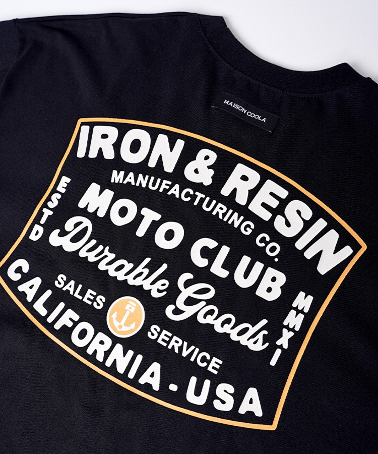 【直営限定ITEM】COOLA MOTO CLUBプリントL/S Tシャツ (BLACK)　CQ-47074H