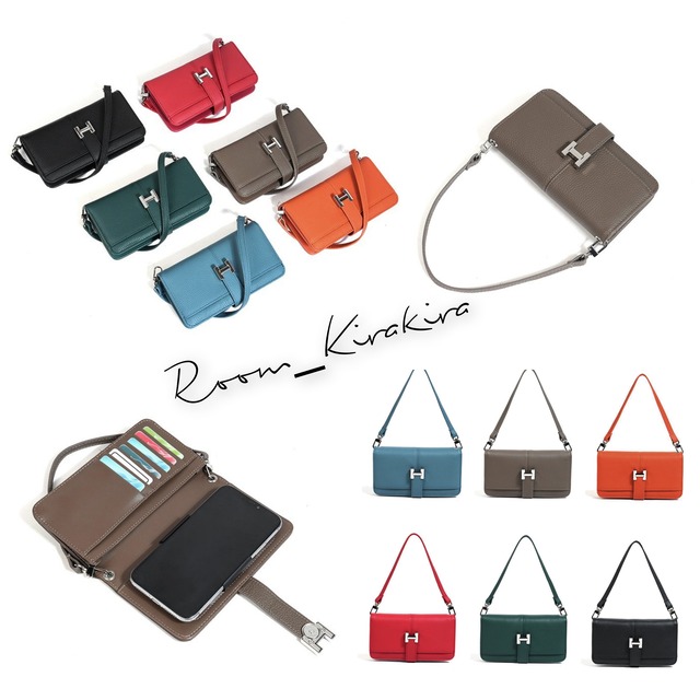 牛革製Hベルトスマホケース