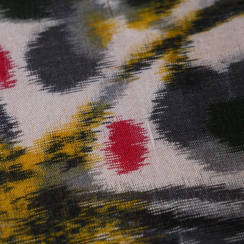 正絹　花柄　銘仙着物 | Vintage meisen kimono with geometric and floral design