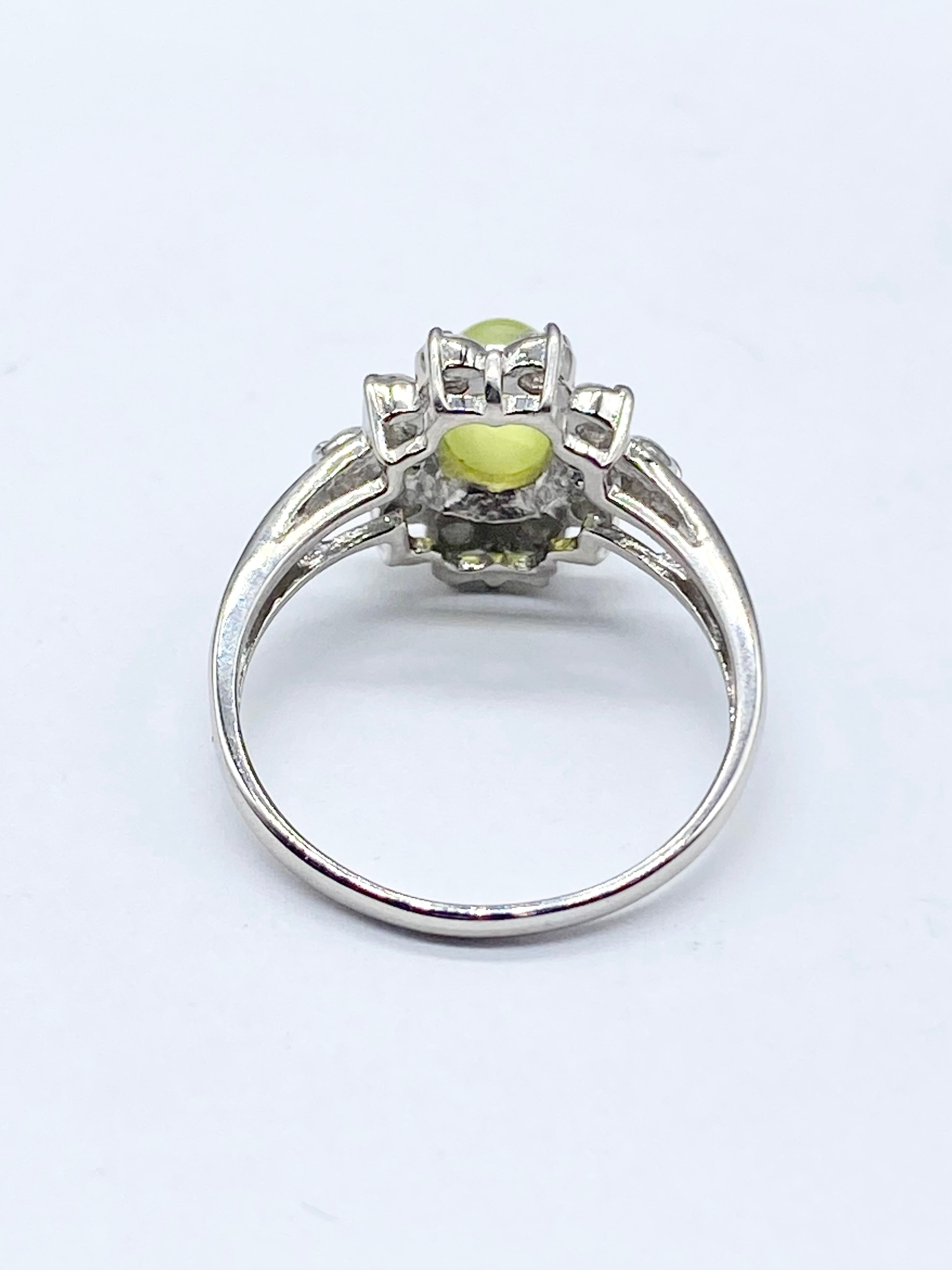 クリソベリルキャッツアイ 1.39ct / ダイヤモンド Pt900 リング