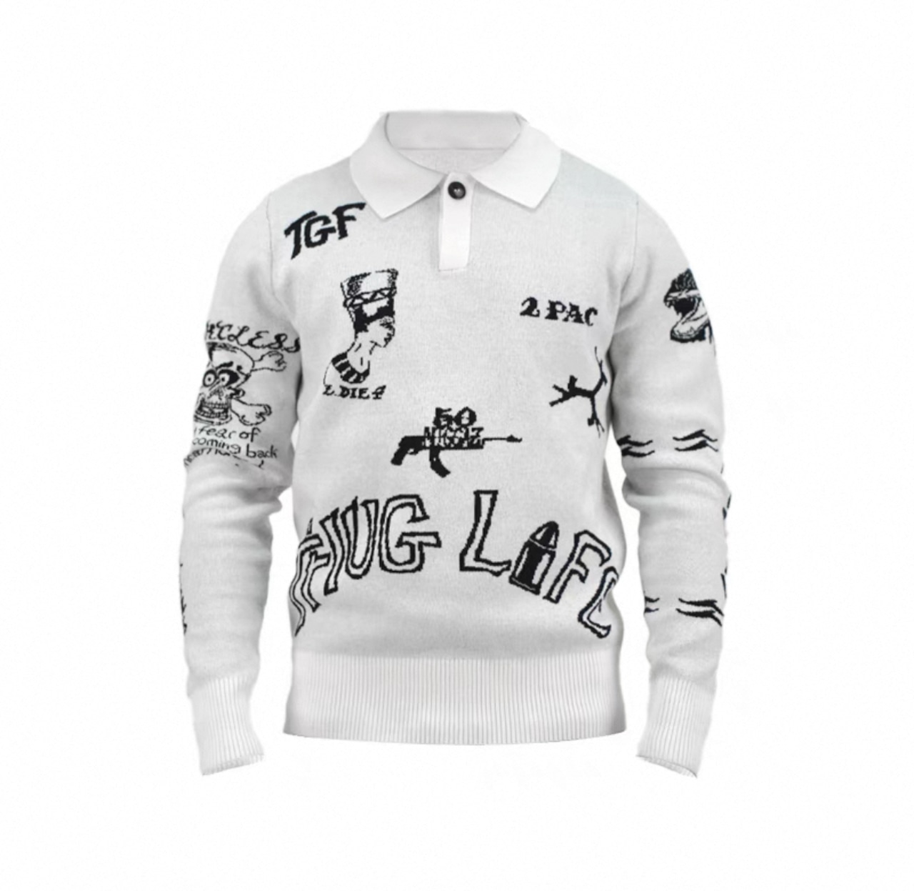 クロスエンブレムロングスリーブニット(gr125)