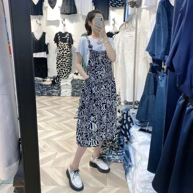 サマーTシャツ トップス ドレス 薄手ロング 大きめサイズ 夏物 ミックスインファッション5213023322