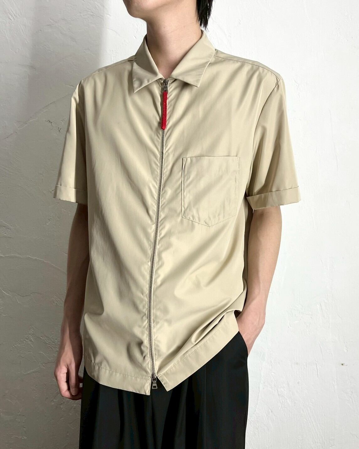 00s PRADA SPORTS S/S Shell Zip-up Shirt ITALY製 | VOLAR