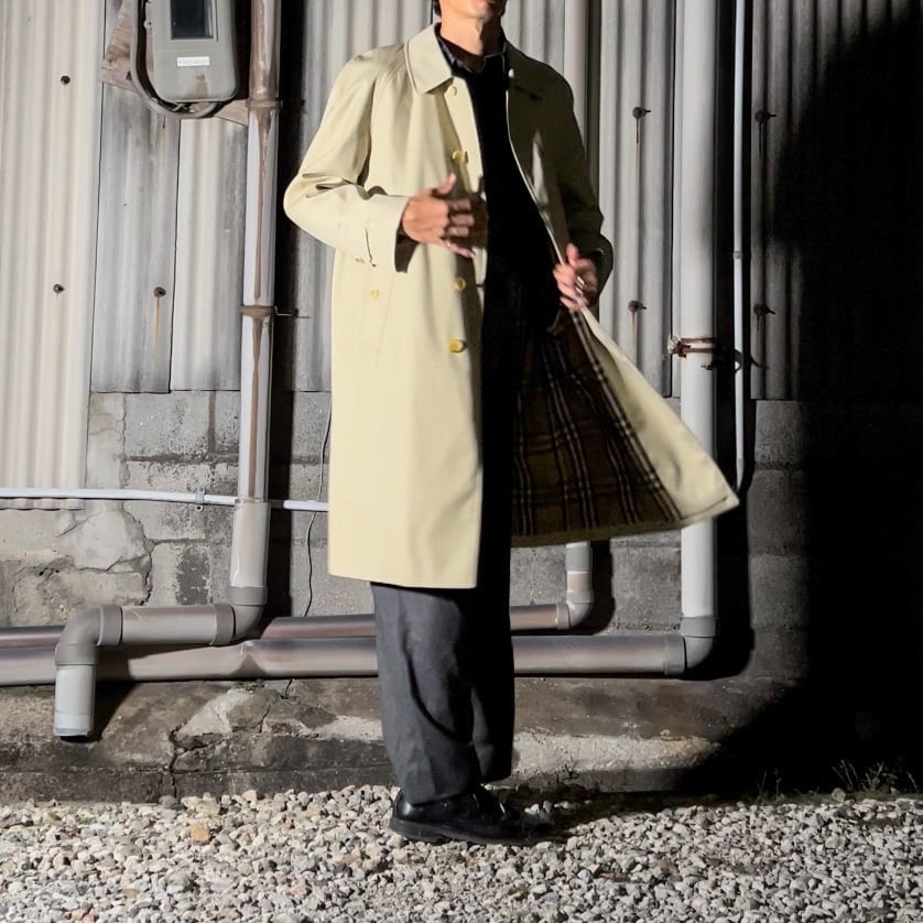 87年製 “Burberrys” Balmacaan Coat made in england 80s 80年代 バーバリー バルマカーンコート  英国製 ノバチェック ヴィンテージ vintage ステンカラーコート | anti knovum（アンタイノーム）