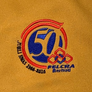 8824  FELCRA BERHAD ワークシャツ 企業ロゴ  刺繍  XL