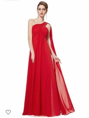 ★送料無料★9号☆ワンショルダ－魅惑的なロングドレス(OPN3362）