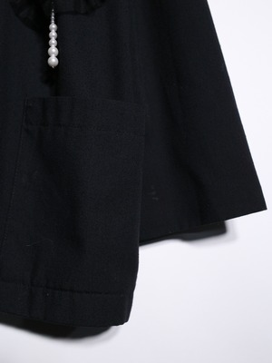 REMAKE / lace frills and pearl custom easy tailored jacket