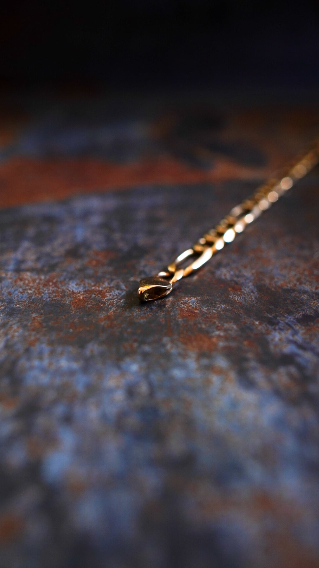 VINTAGE】U.K. VINTAGE 9ct イエロー ゴールド フィガロ チェーン