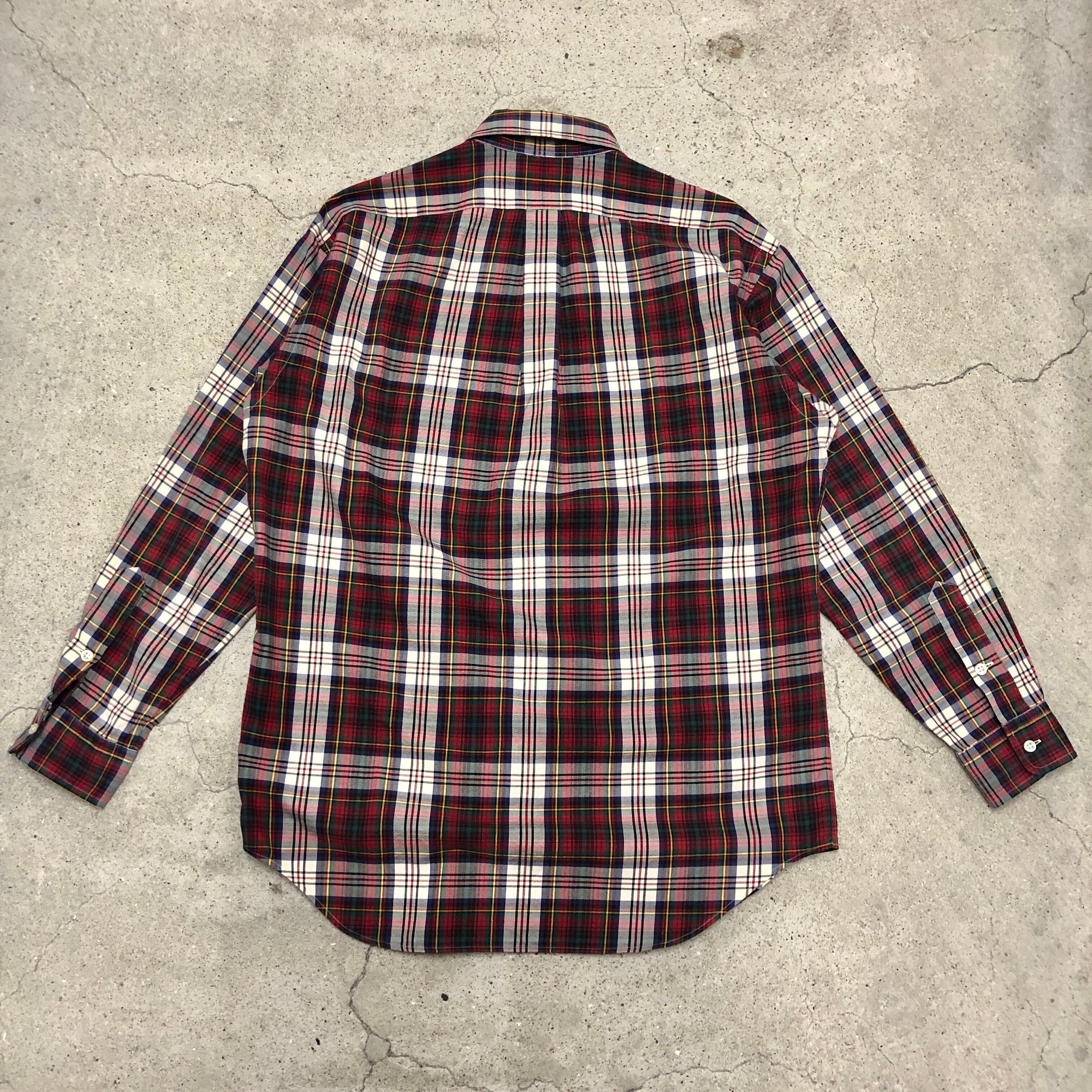 90～00 POLO RALPH LAUREN/Check BD L/S Shirt/BLAKE/M/香港製
