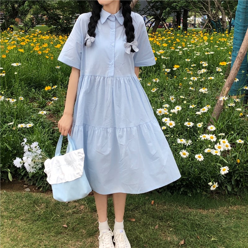 カラードレス サマールーズ薄手スカート 大人ガーリー スウィート キュート カジュアル 夏物 萌量不足13944704015