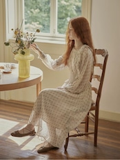 Rêverie à Pois Ruffle Dress F0784