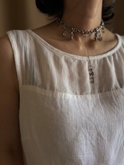 MADE IN U.S.A. white linen dress-5314-7