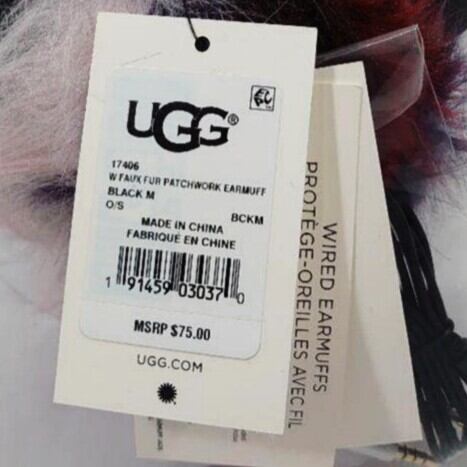 UGG 黒 ファー耳あて 引き込む 専用ボックス付き 新品同様