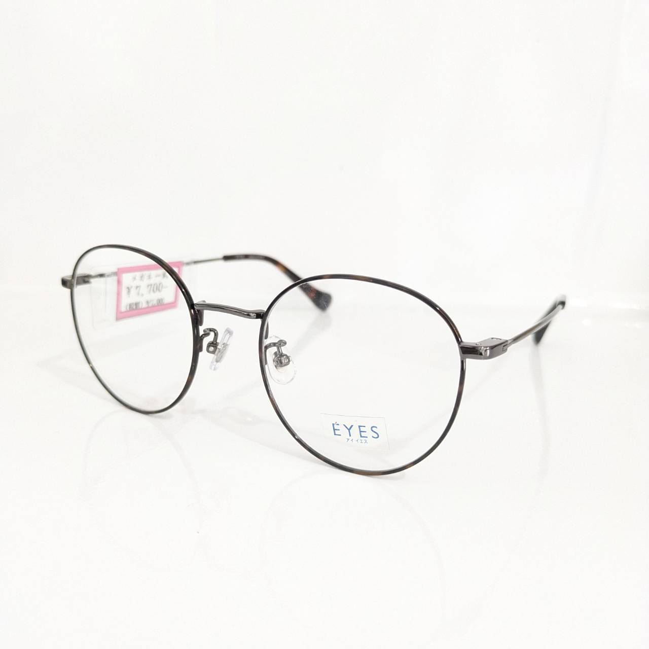 【EYES】ラウンドメタルフレーム デミブラウン・ゴールド