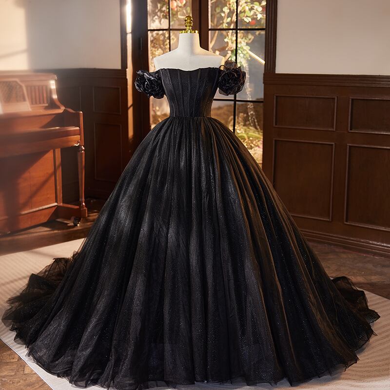 エレガントなブラックドレス エレガントドレス マント 長袖 Uネック ロング ブラック ka517