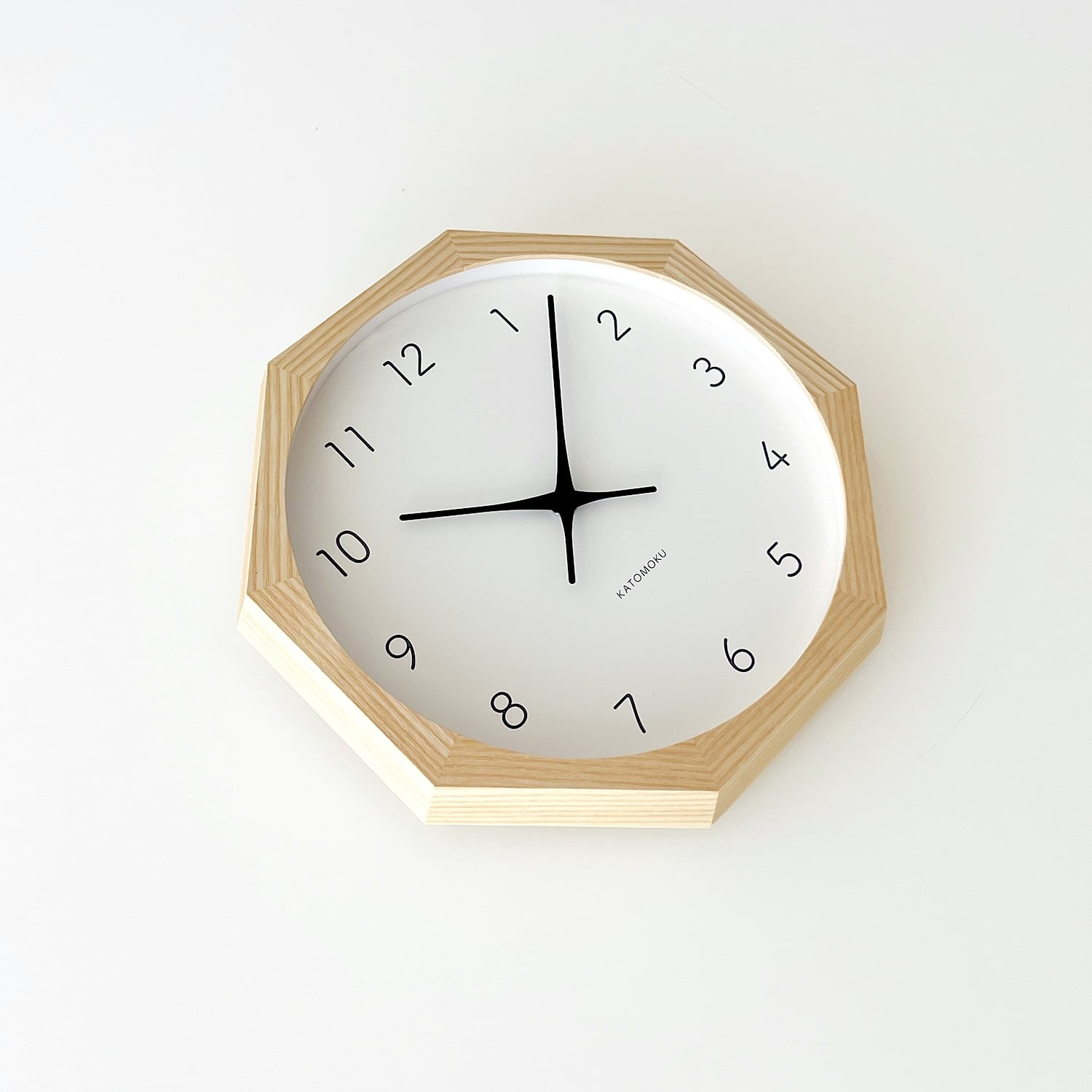 KATOMOKU muku clock 7 八角形 ナチュラル km-60NA8 | 加藤木工株式