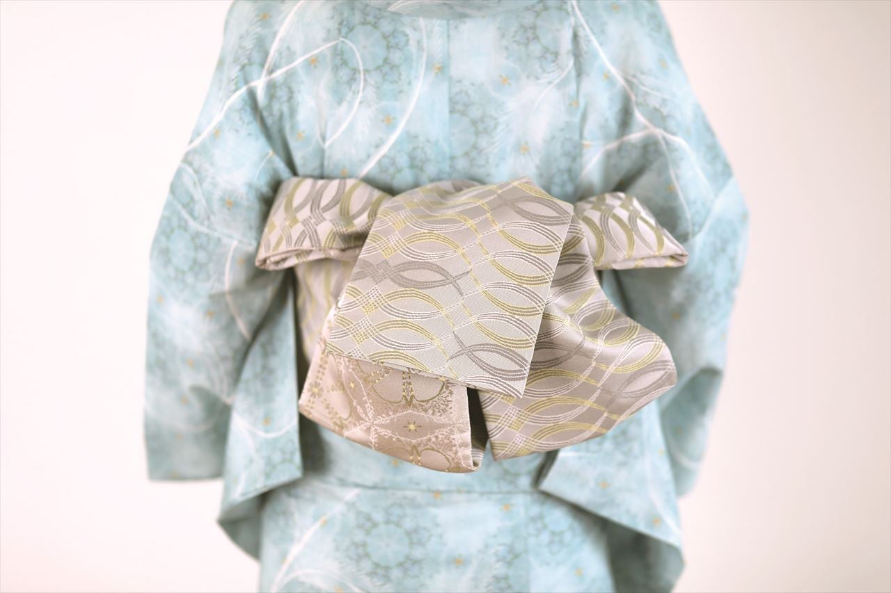 夏名古屋帯 米沢織￼ 米沢 夏八寸名古屋帯 （和紙使い） | marumori オンラインショップ