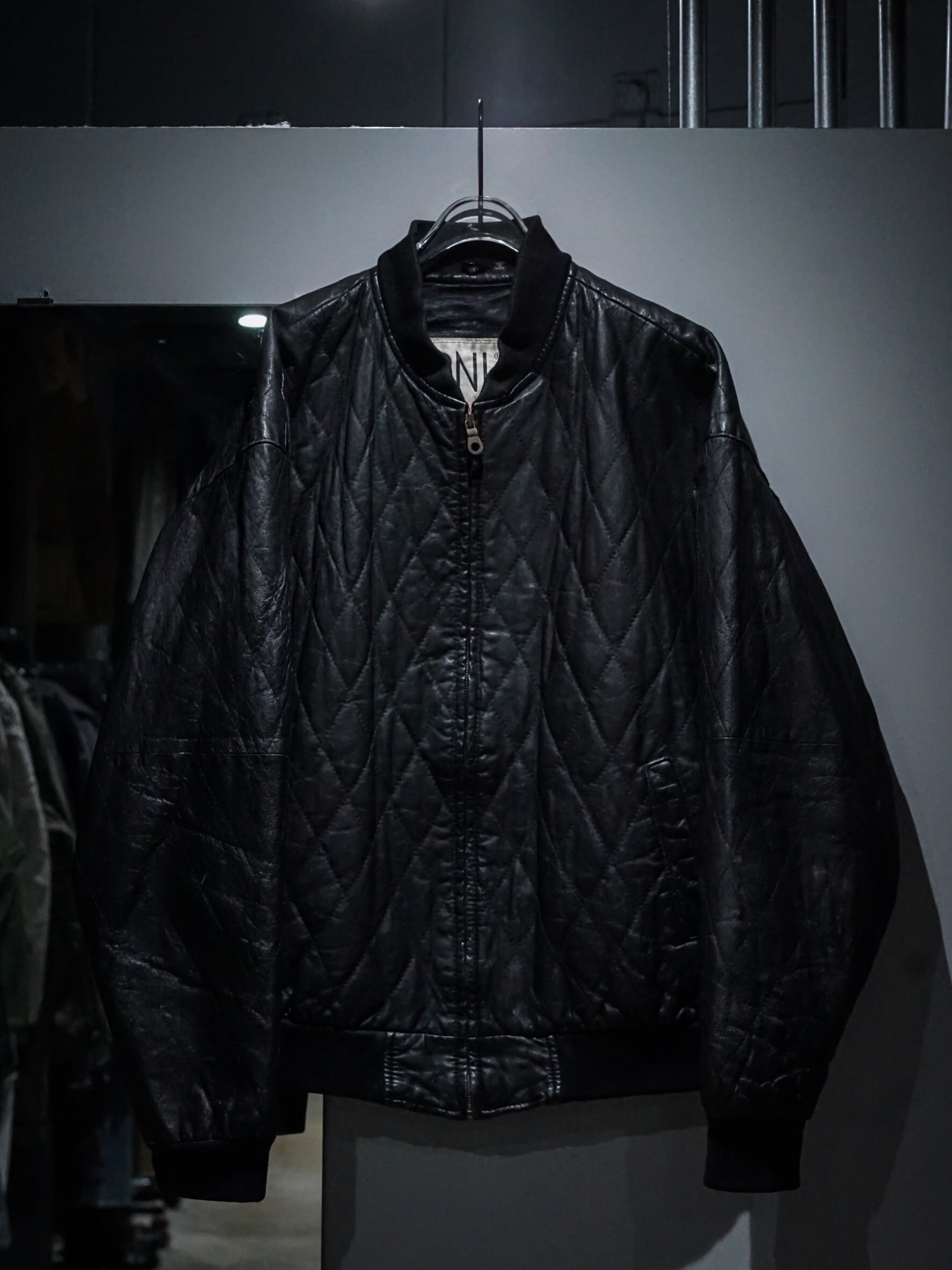 vintage leather quilting jacketジャケット/アウター