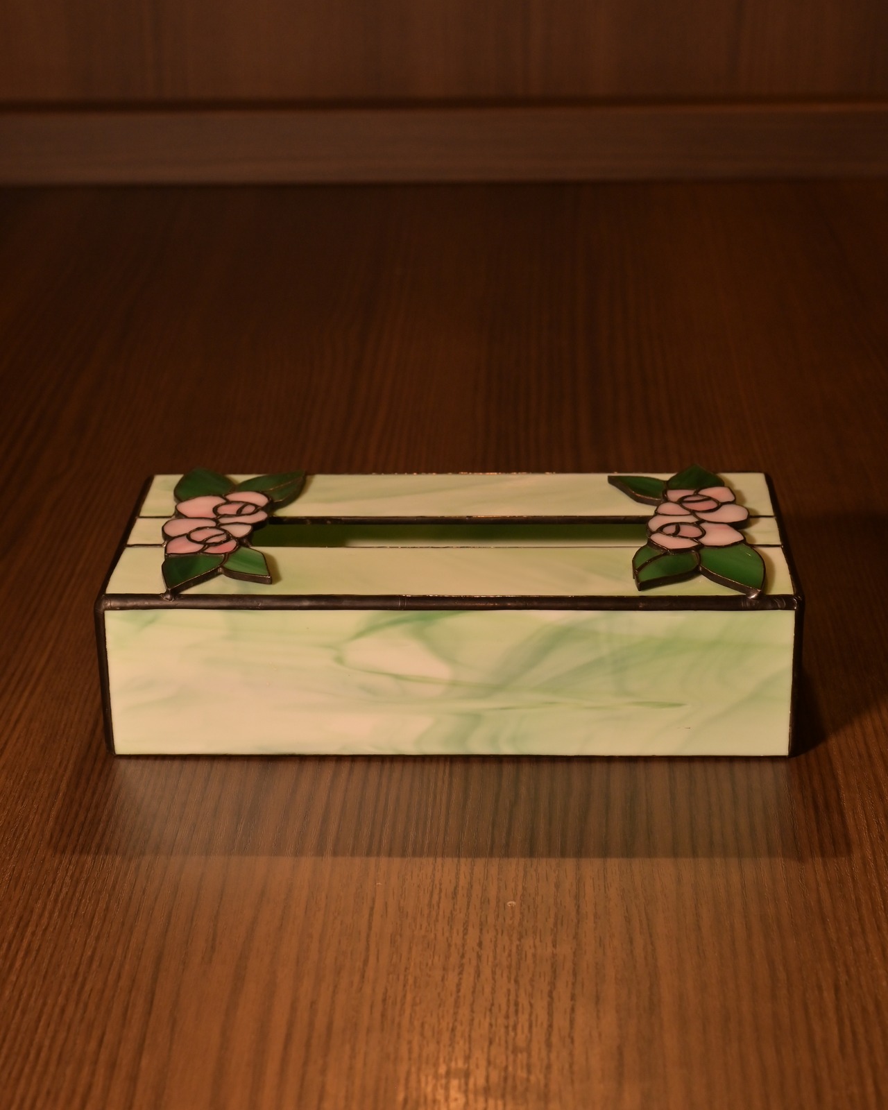 ヴィンテージ雑貨 ステンドグラス ティッシュボックス