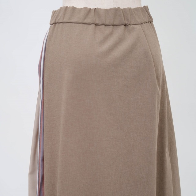 ストライプドッキング ラップ風スカート　Lallia Mu　【2212826】