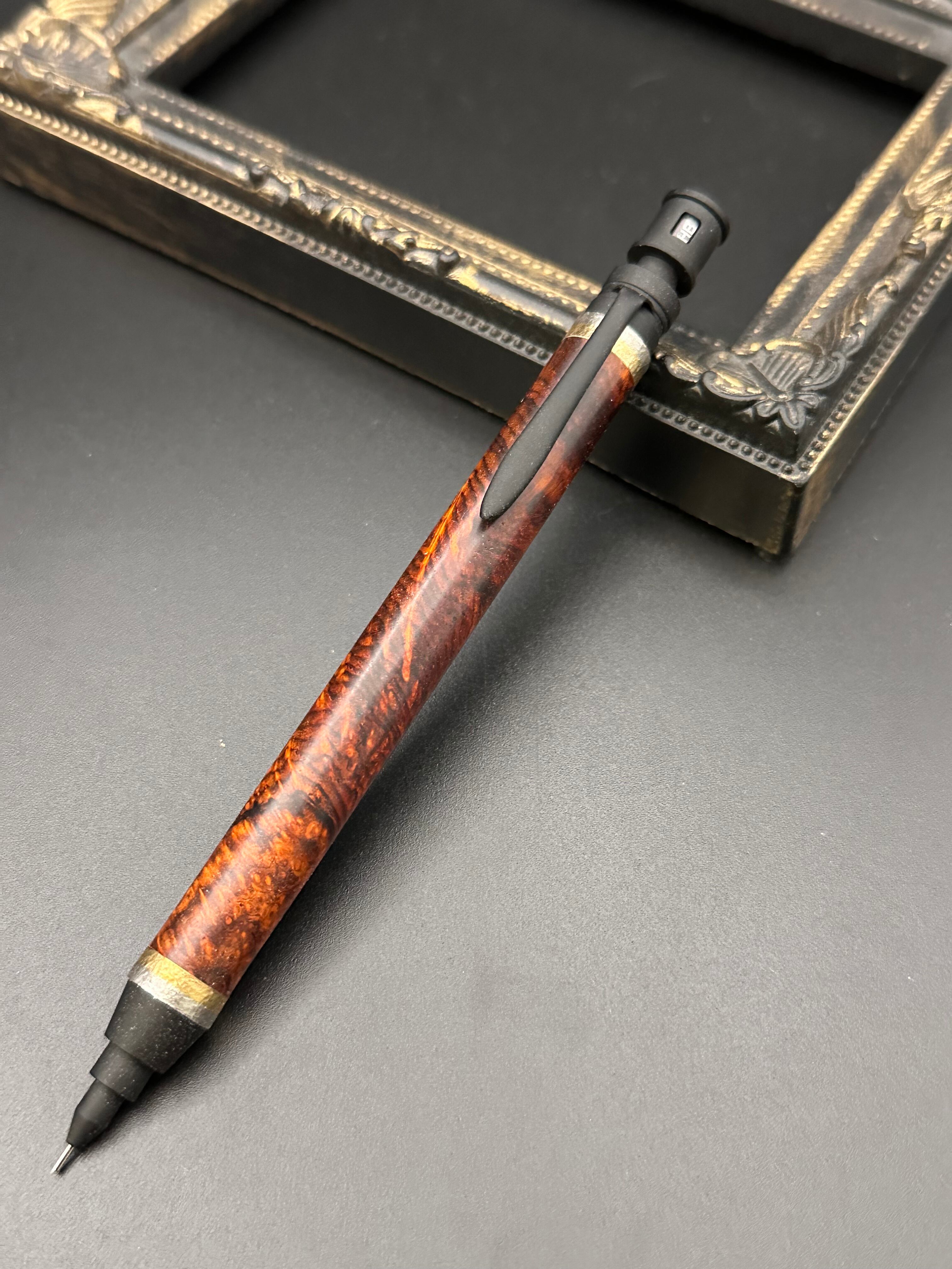 11：栃(縮み)スポルテッド/スタビライズドウッド 木軸シャープ