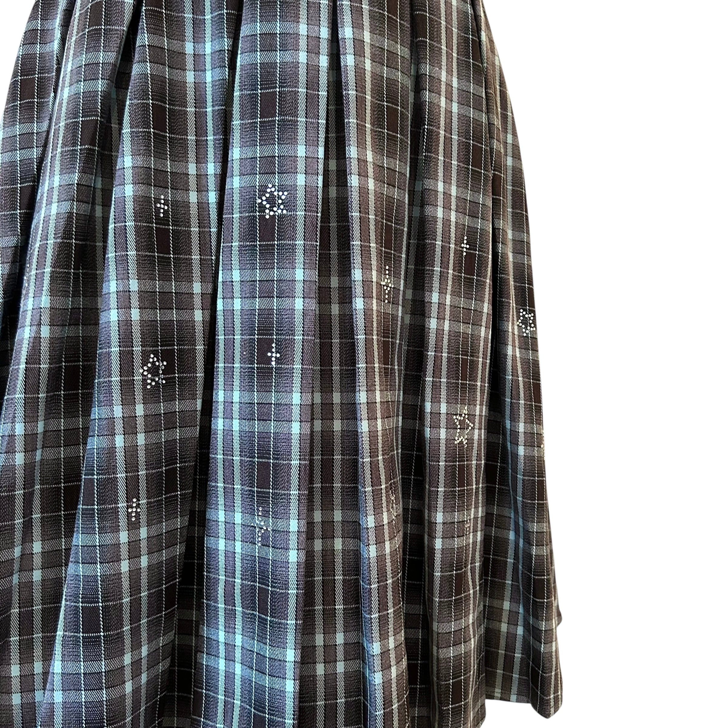 フリルレイヤードグリッタースカート　BLUE