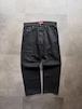 Supreme ボックスロゴ デニムパンツ ジーンズ 34 ブラック シュプリーム レザーパッチ