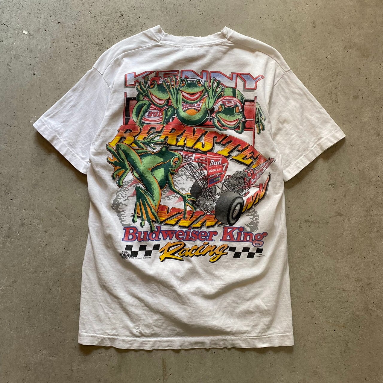 90年代 Budweiser King Racing バドワイザー カエル 両面プリント 